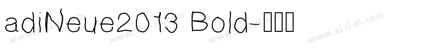 adiNeue2013 Bold字体转换